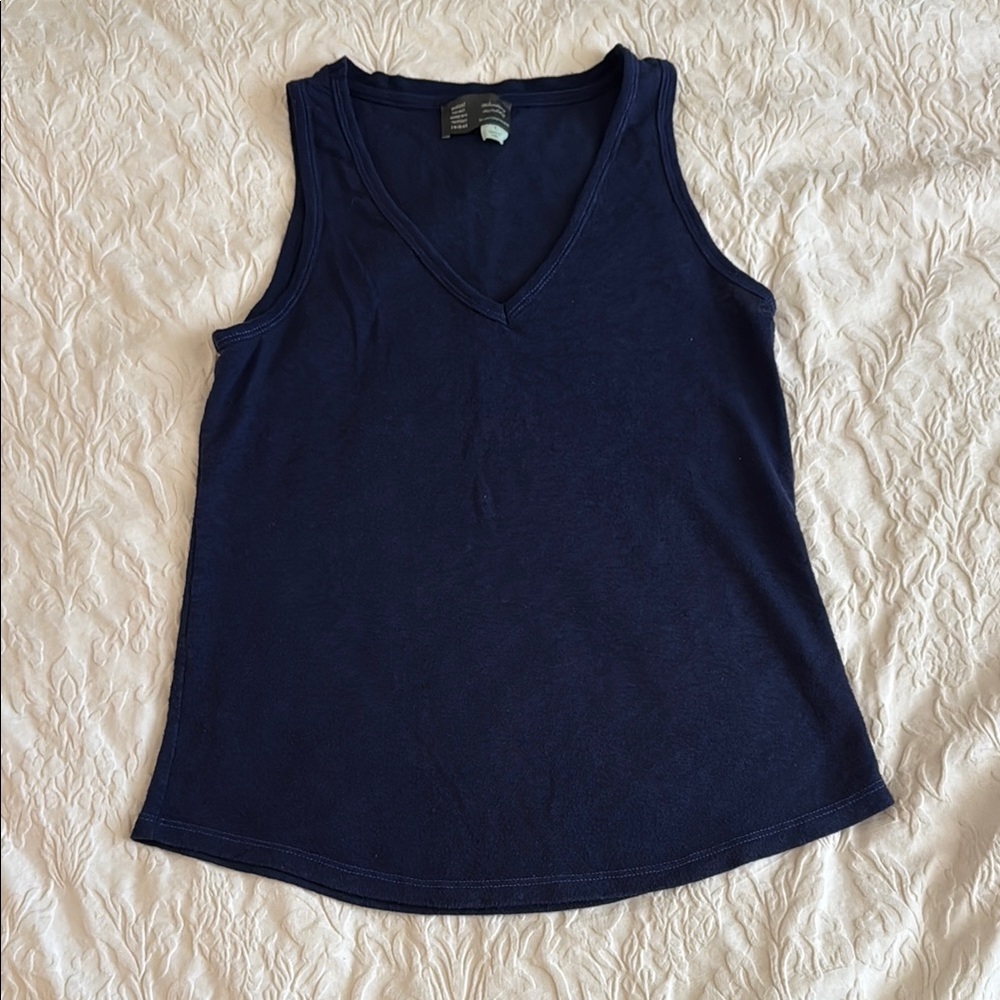Stylish Navy V-Neck Tank Top